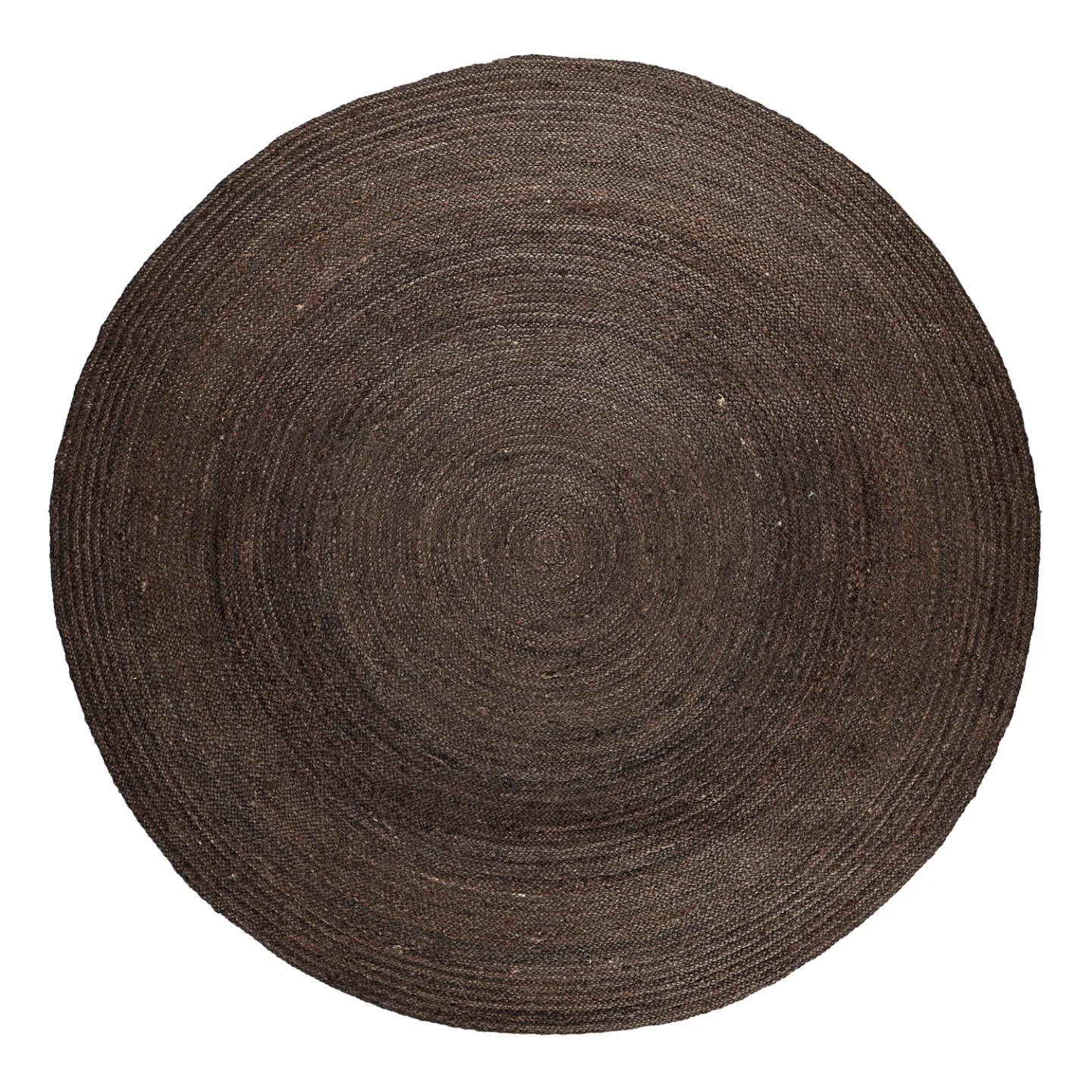 Rund jutematte - Amasia (mørk taupe) (Størrelse: Ø 200 cm)