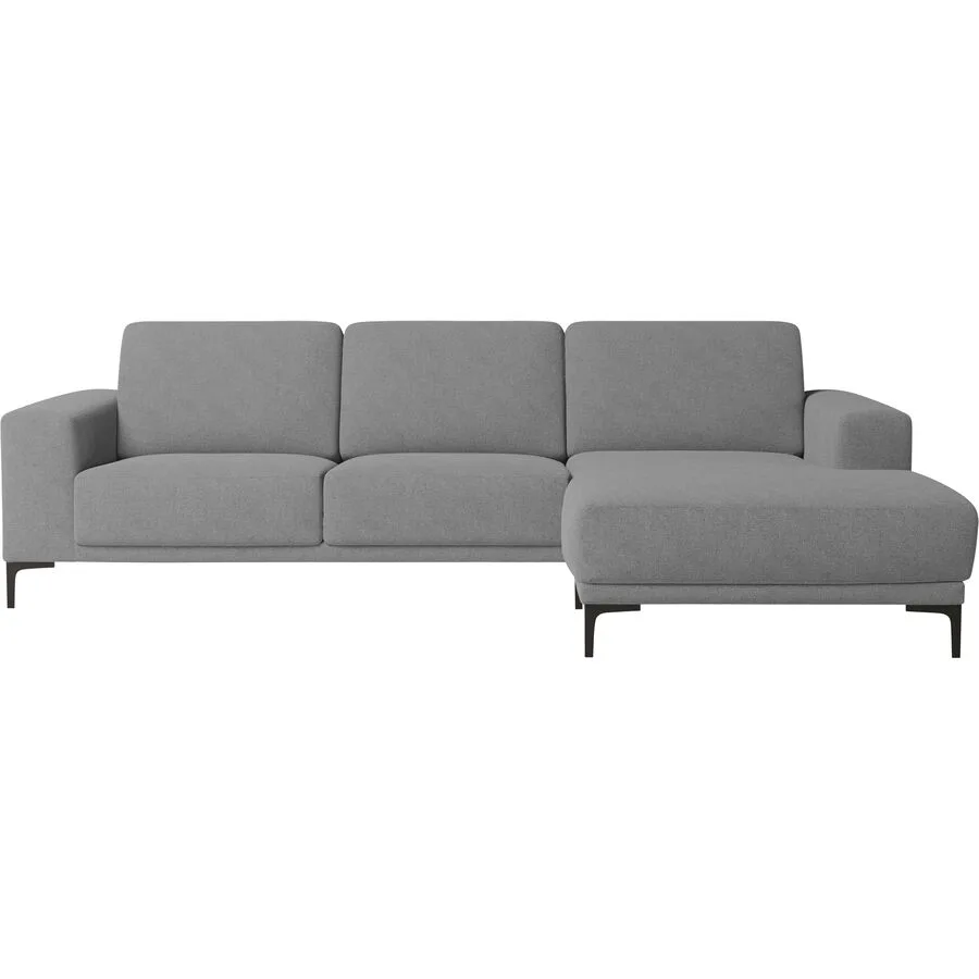Ecksofa Bivio Rechts Polyester/Polypropylen grau B 280 T 152 cm