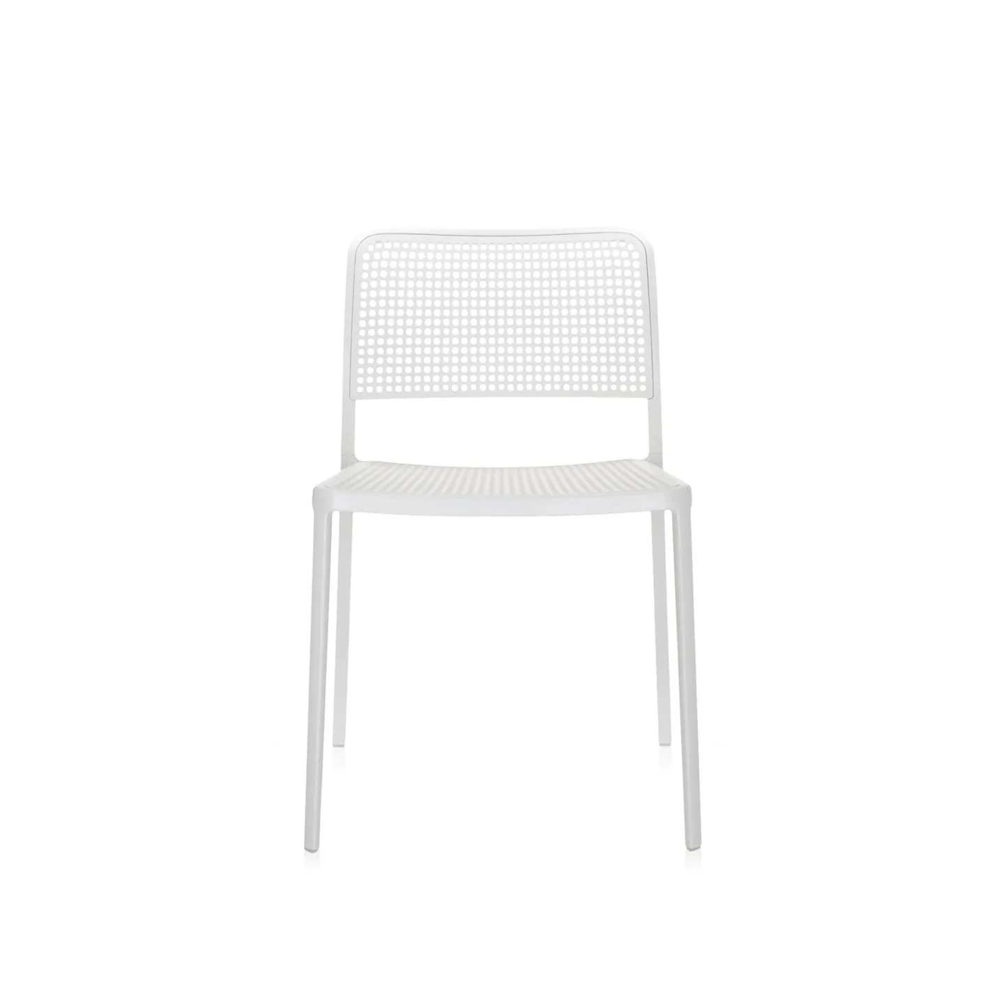 Kartell - Audrey Chair 5875, White/White - Matstolar - Piero Lissoni - Vit - Metall/Syntetiskt