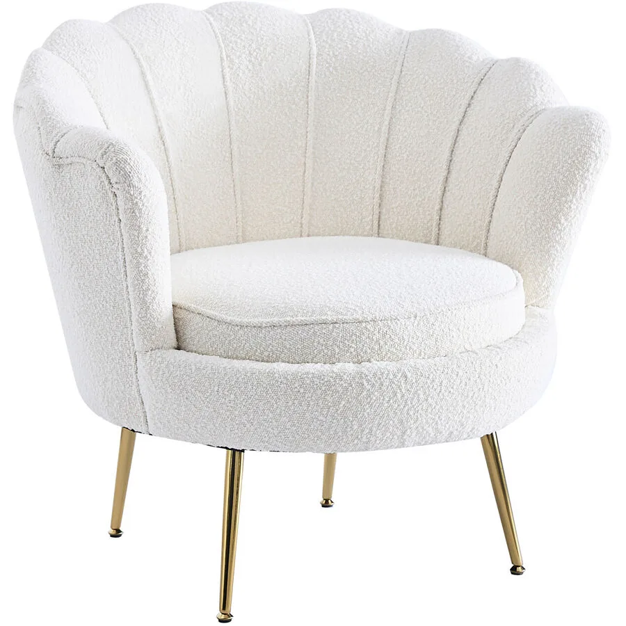Sessel Viktor Beige, Gold Stoff, Metall B 76 T 76 H 78 cm