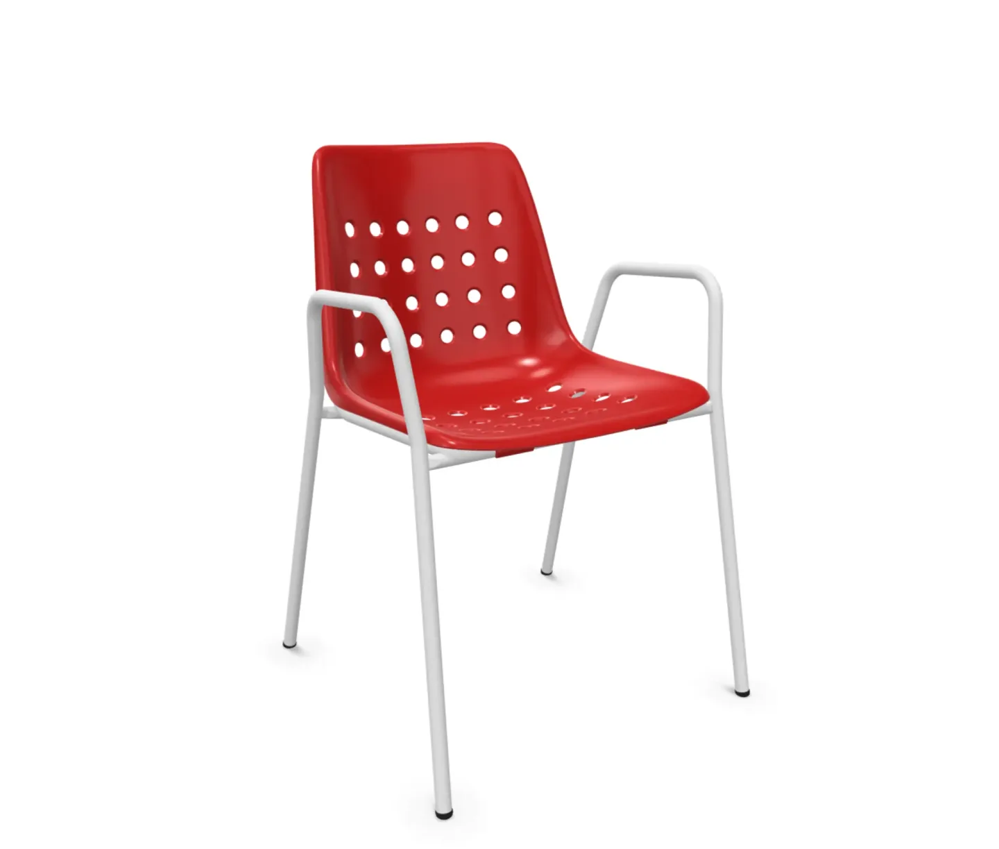 Schaffner Schalen-Stuhl Bermuda mit Armlehne Rot | Schubiger Möbel