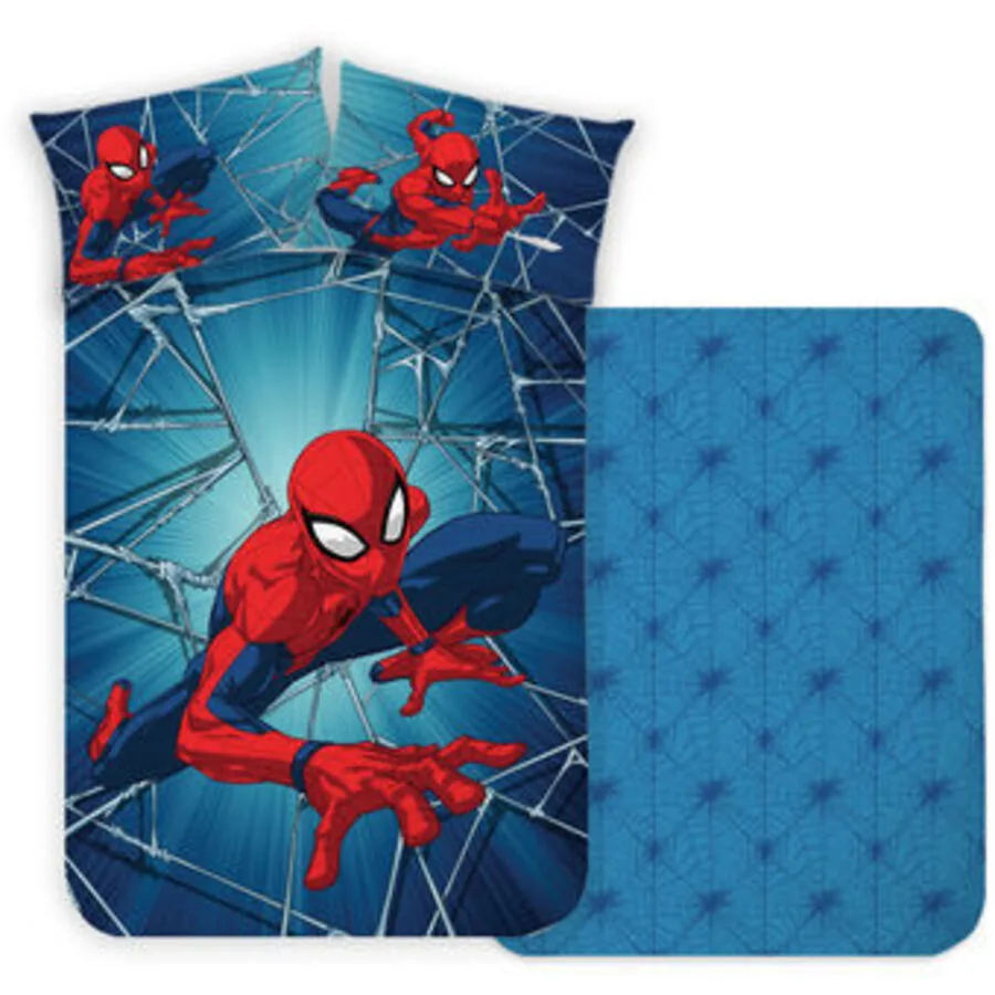 Disney Bettwäschegarnitur Spiderman Net bunt Baumwolle 160 x 210 65 x 100 cm