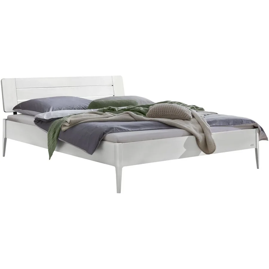 Hasena Bett Castello Weiss Buche Massivholz 140 x 210 cm