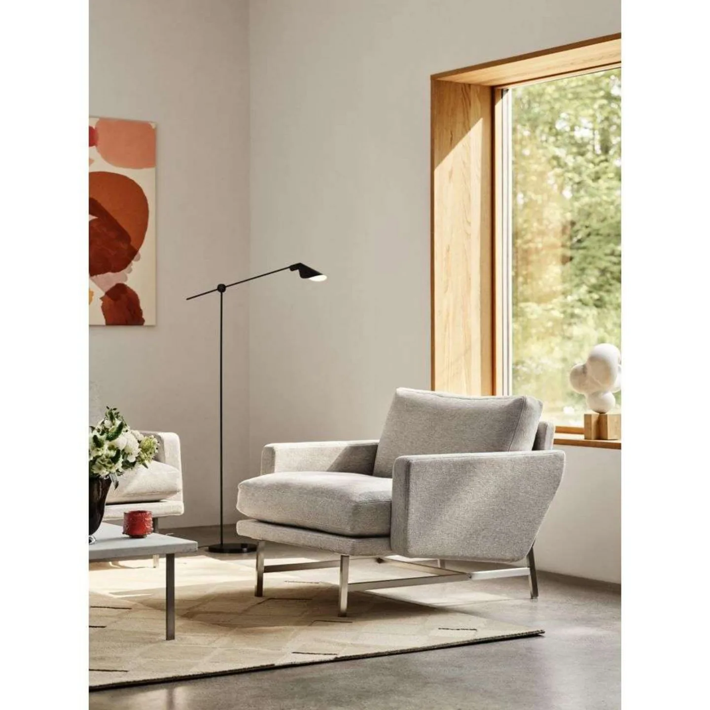 MS Series MS011 Stehleuchte Steel - Fritz Hansen - Wohnzimmer - Metall