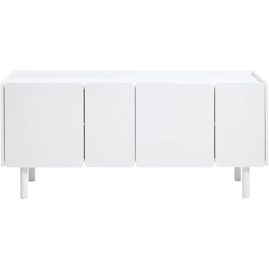 Sideboard Bernd WHITE RAL 9003 MDF, METAL LEGS B 160 H 70 cm