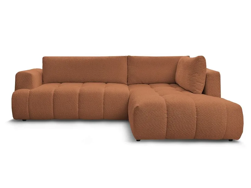Ecksofa BOBOCHIC FUJI Boucle-Stoff orange