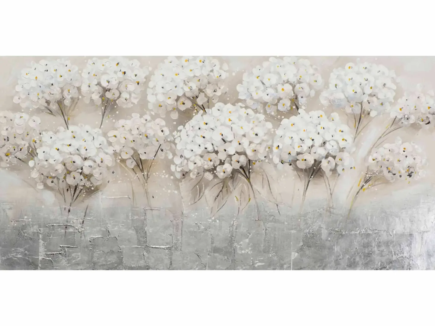 image LAND Bild Feld mit Chrysanthemen Weiss | Schubiger Möbel