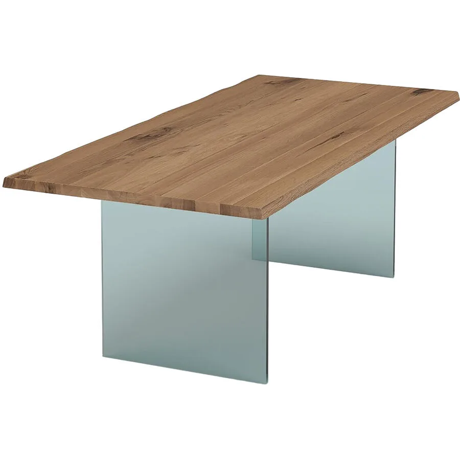 Tisch Fadri Weiss Holz 100 cm - Material: Wildeiche