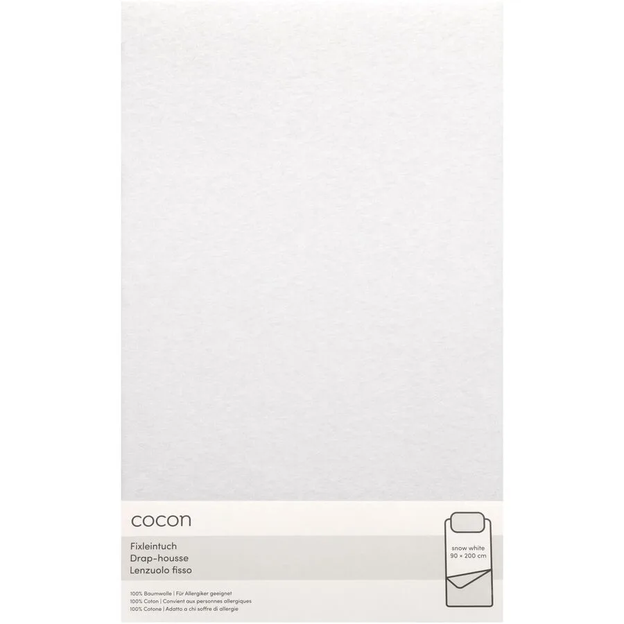 Fixleintuch COCON Edelweiss Baumwolle 90 x 200 cm - Material: Jersey