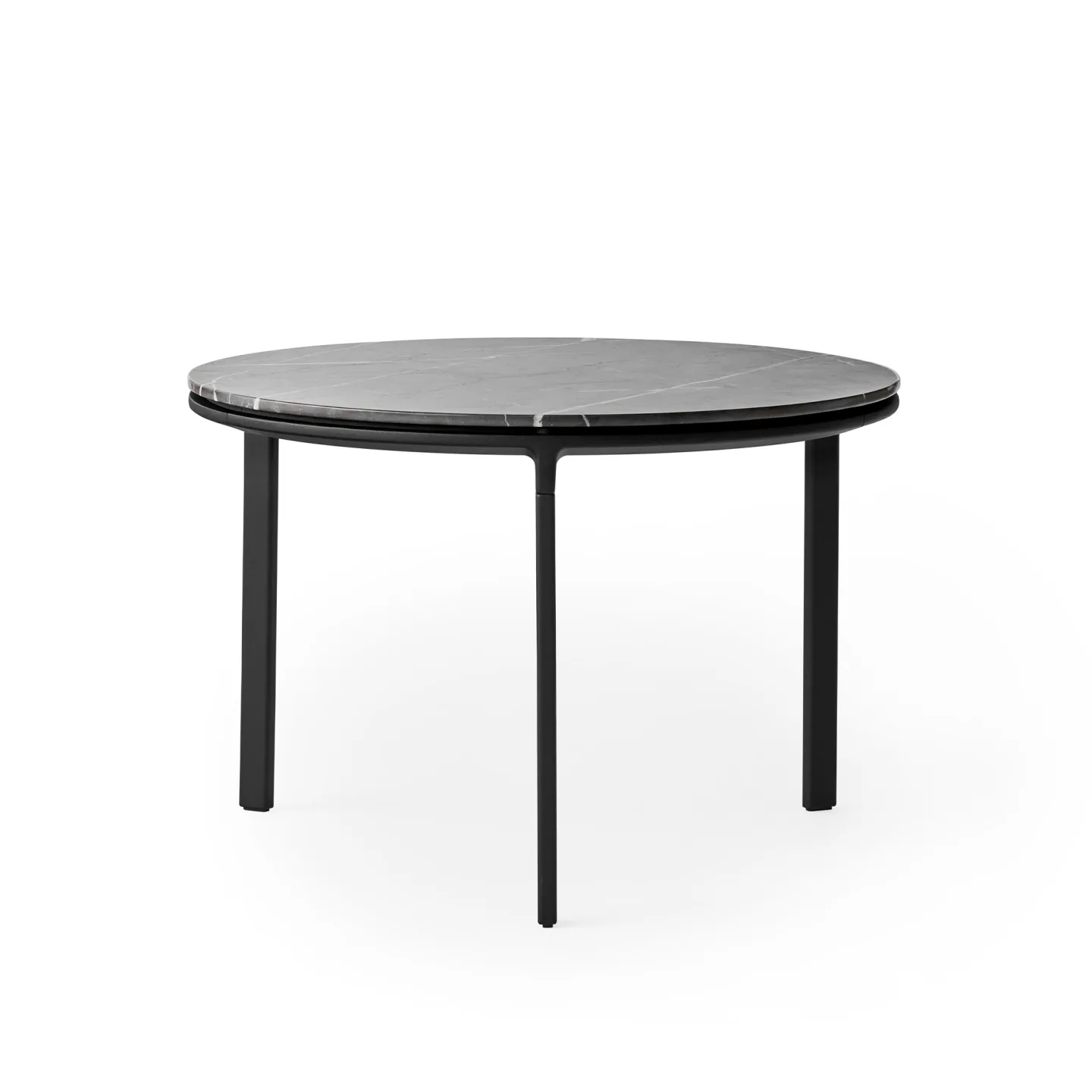 Vipp - Vipp423 Coffee Table, Ø60 Marble, Pietra Grey - Soffbord - Grå