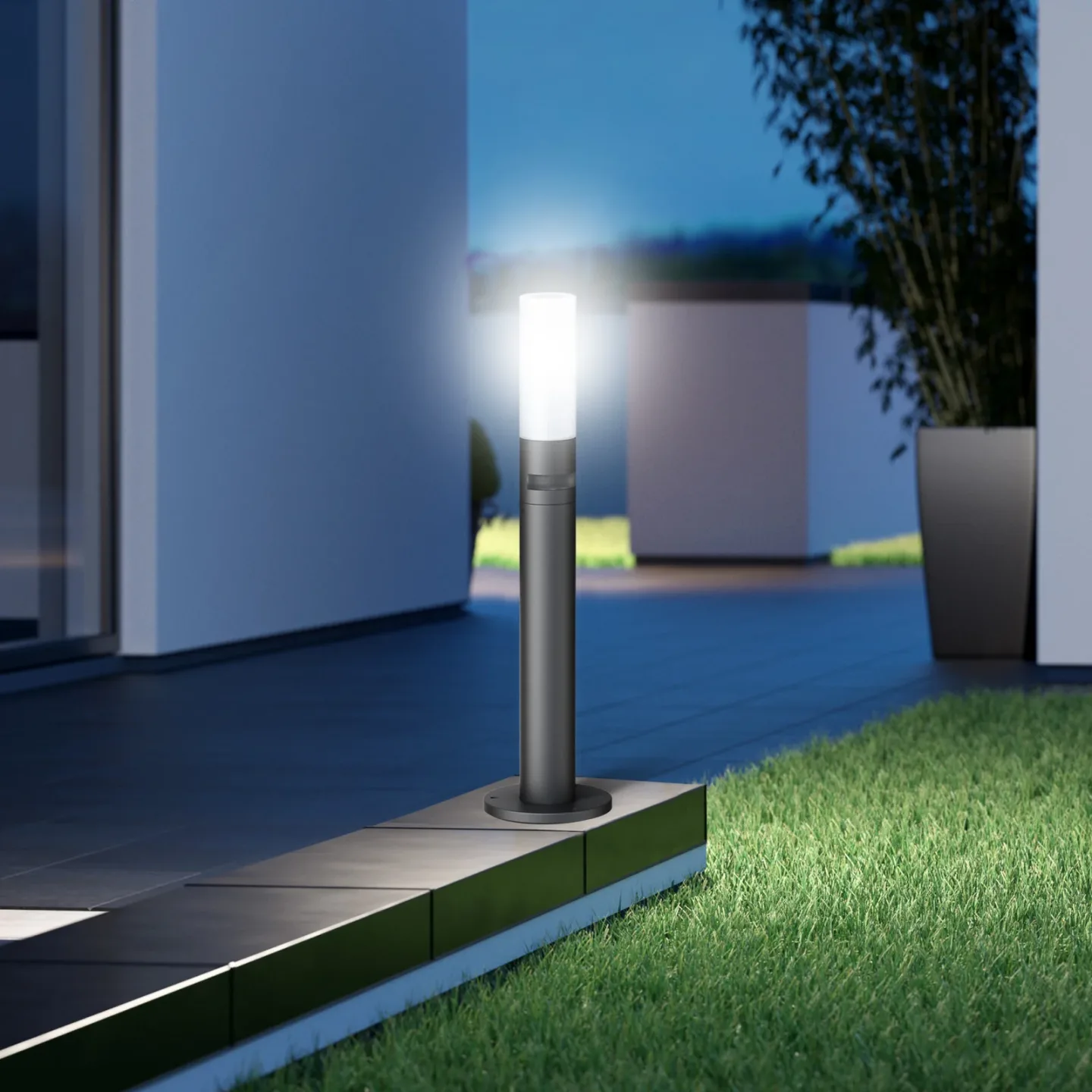 GL 65 S LED-Wegeleuchte, Sensor, 77 cm, anthrazit - STEINEL - Modern - Metall - Einflammig