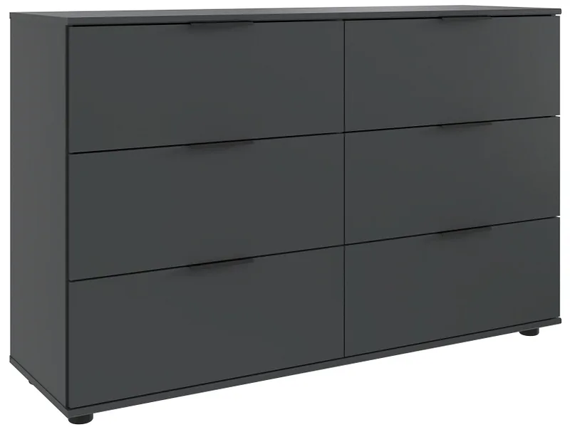 Kommode MIDNIGHT 6 Schubladen 41x130x83cm grafit dekor