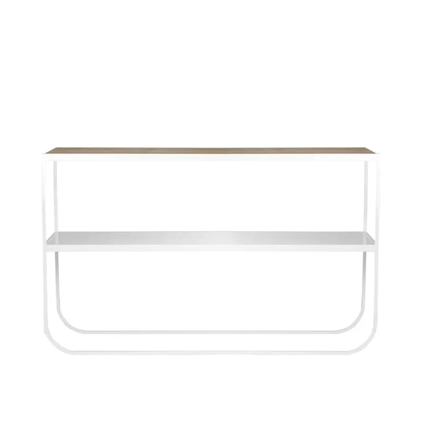Asplund - Tati Console 120 - Vit / Topp P2 White Stained Oak - Avlastningsbord - Broberg & Ridderstråle - Vit - Metall/Trä