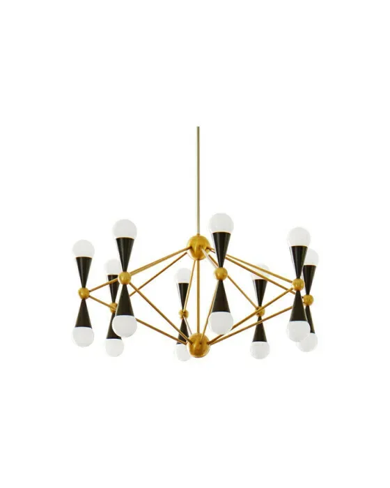 Caracas Chandelier Brass/Black