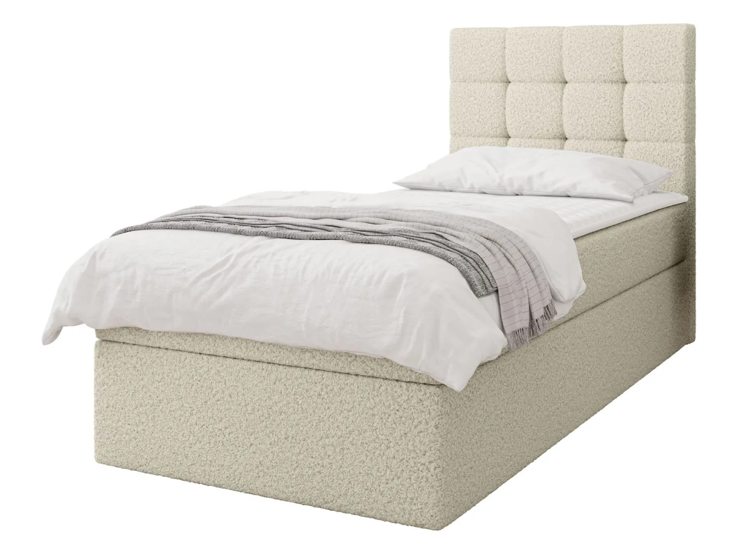 Kleiv Kontinentalsäng med förvaring 80x200 cm - beige