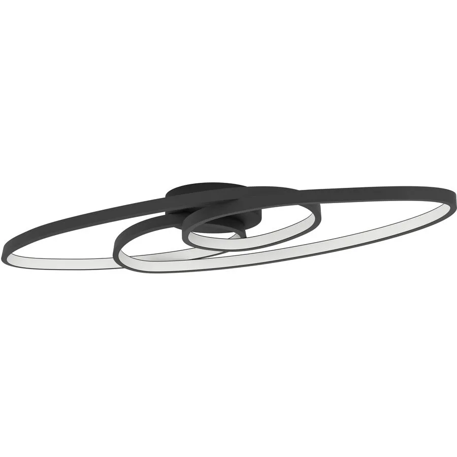 Eglo Deckenlampe Gianella Schwarz Aluminium/Stahl 30 cm 8 cm - LED - Lichtfarbe: Warmweiss - LED Energiesparlampen