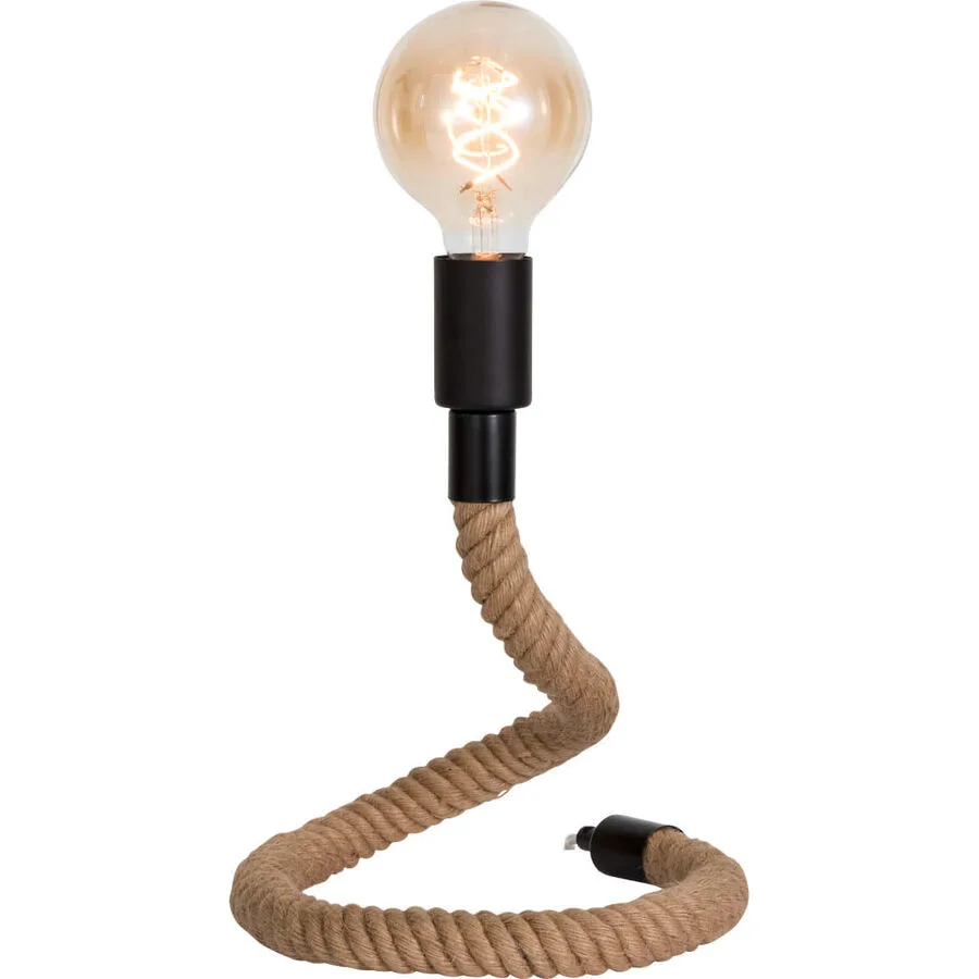 Tischlampe Marvin Braun Naturfaser 22 cm 20 cm - Farbe: Nature - Material: Naturseil