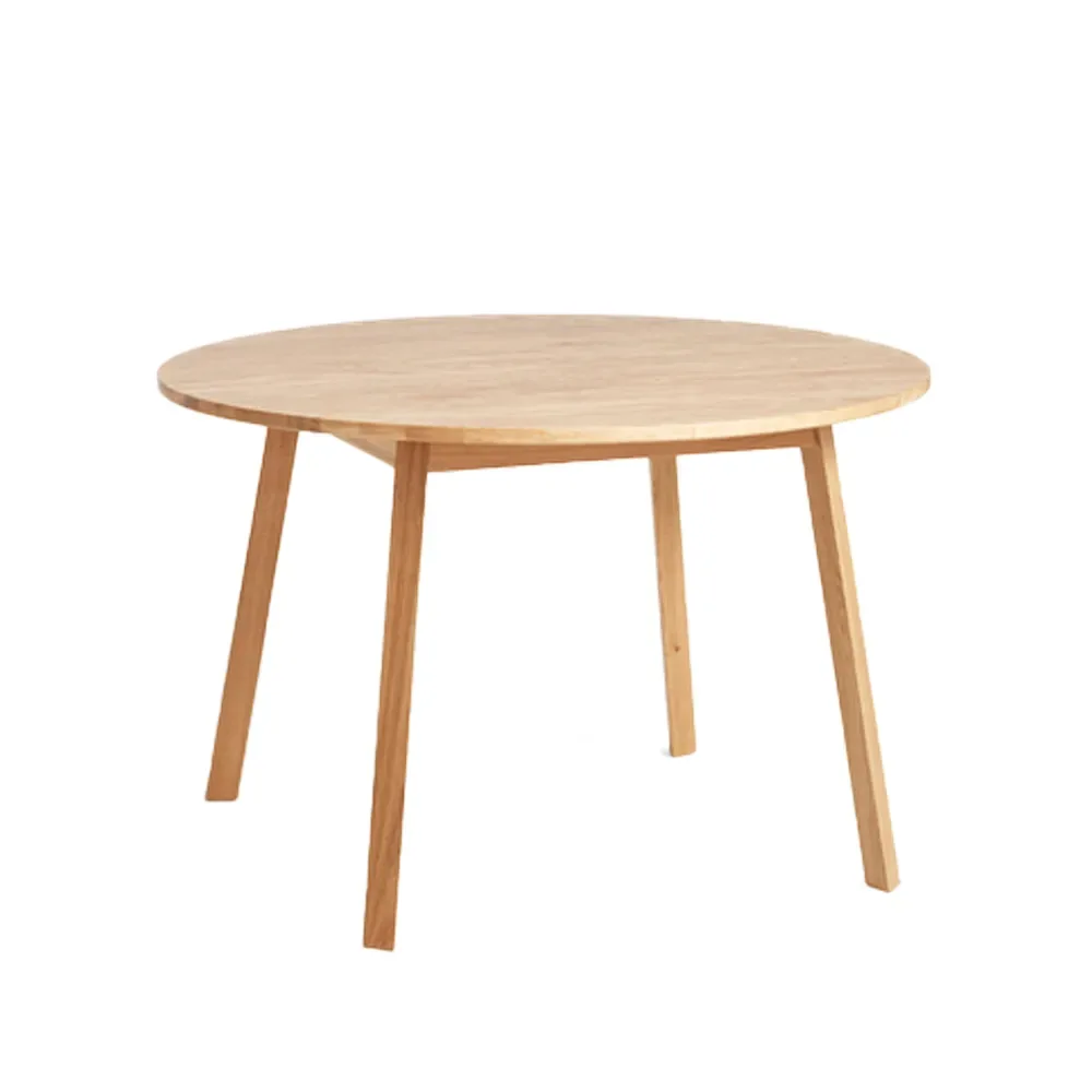 HAY Triangle Leg Esstisch Rund water-based lacquered oak