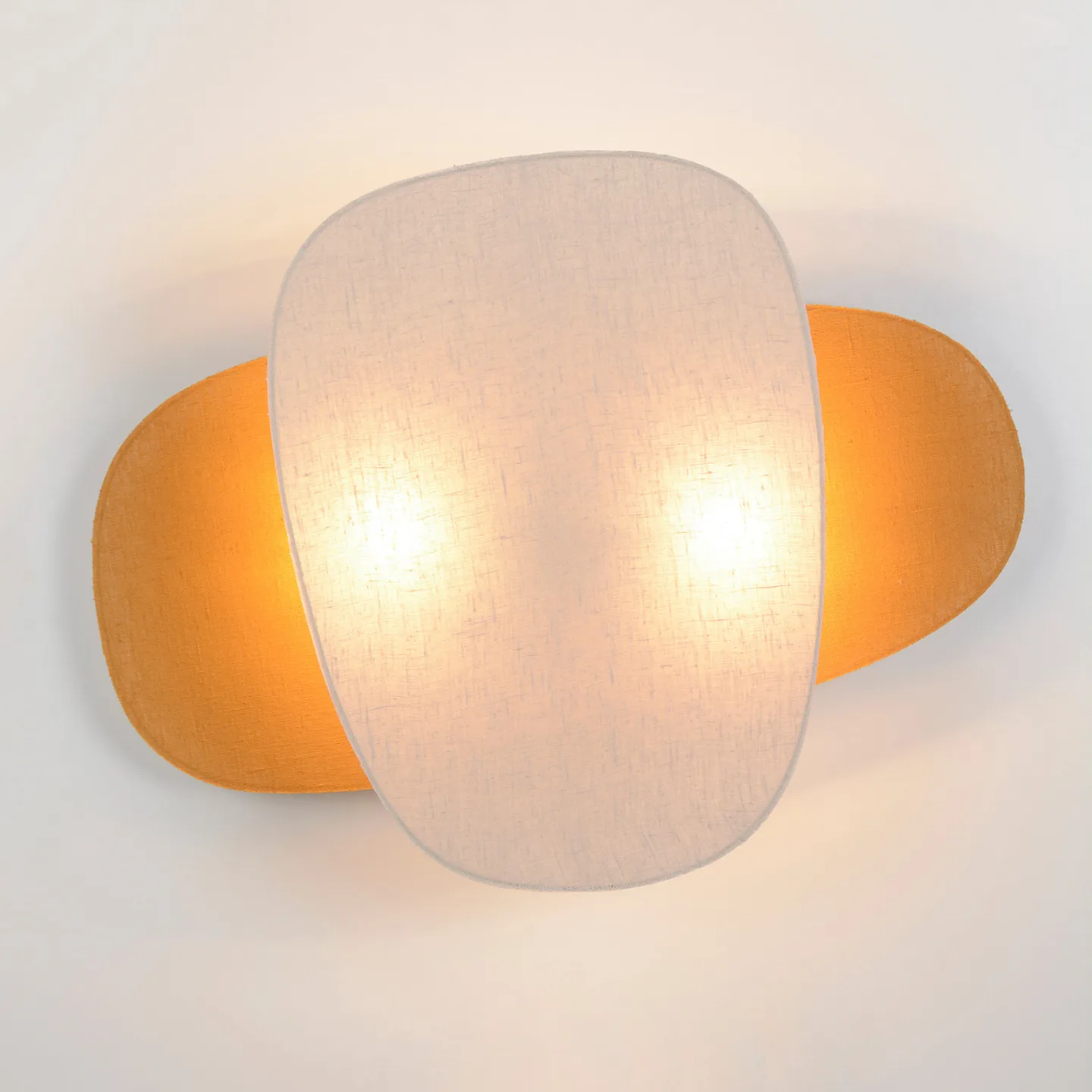 Screen 70's Wandlampe 76 cm, birke/curry, Textil - MARKET SET - Flurbereich - Stoff / Textil - Rund