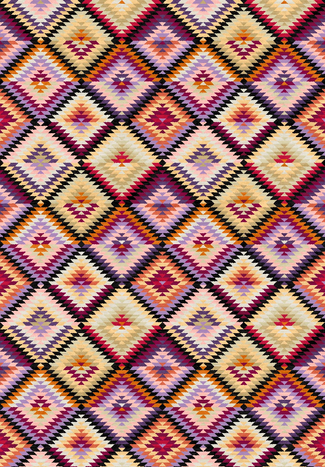Wilton-teppe - Deia (rosa/multi) (Størrelse: 200 x 280 cm)