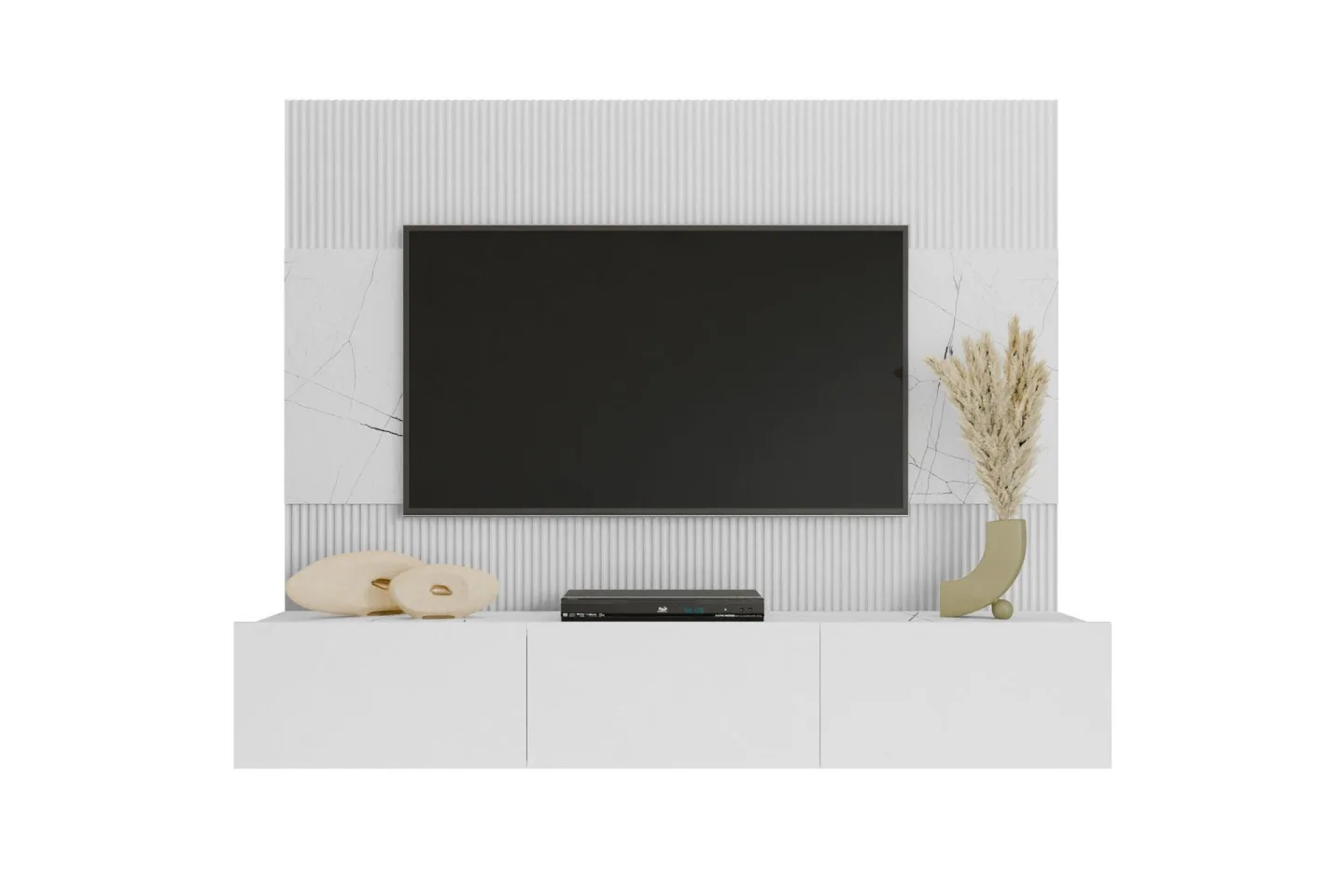 Bernice Tv-skåp 38x150 cm - Vit