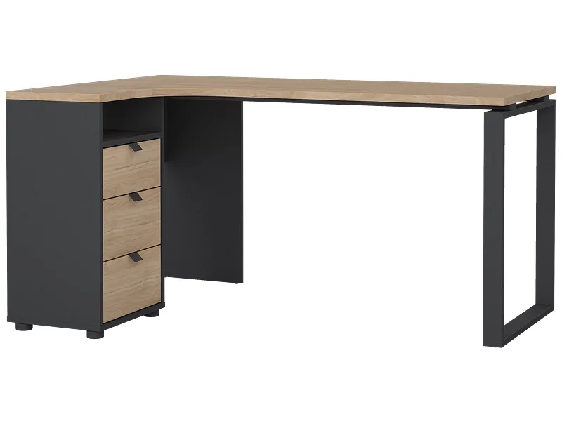 Eckschreibtisch HOME-OFFICE 99.6x150x75.6cm grau anthrazit