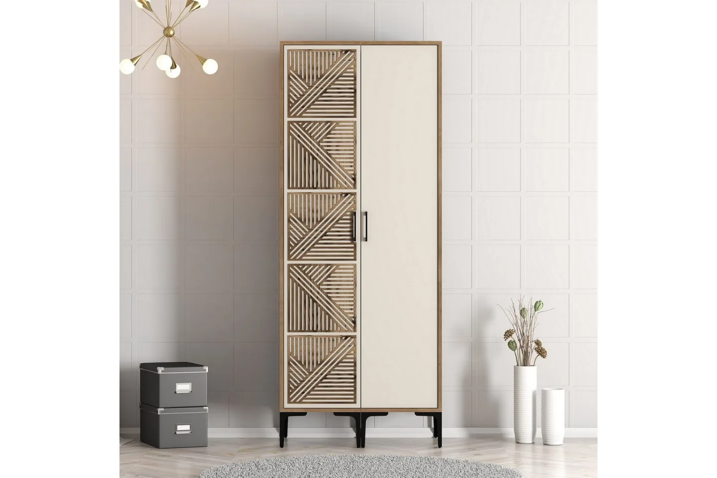 Kumsal Garderob 80 cm - Cream
