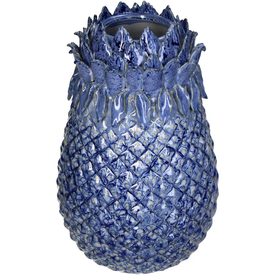 Vase Myko Blau Steingut 29.5 cm