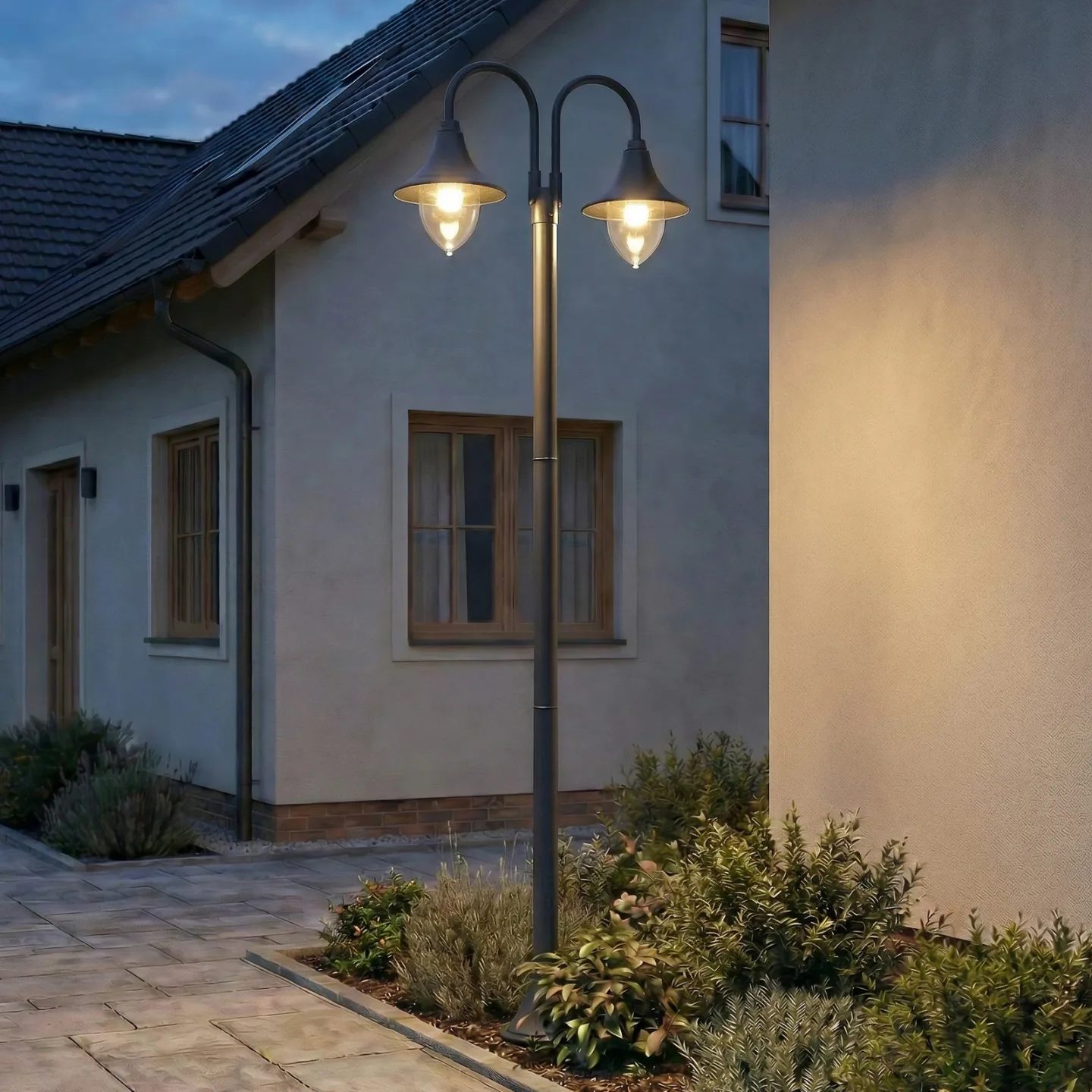 Madea Außen Gartenleuchte Graphite - Lindby - Modern - Metall - Mehrflammig