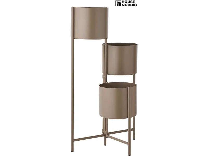 Set mit 3 Töpfen FLOWER 22x75x23cm braun