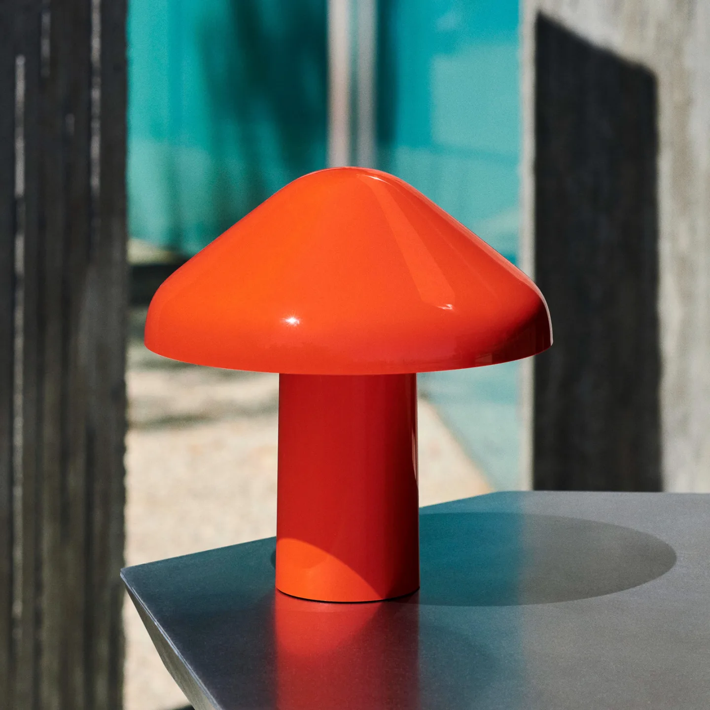 Pao Portable LED-Tischleuchte mit Akku rot - HAY - Wohnzimmer - Design - Kunststoff - Mit Schirm