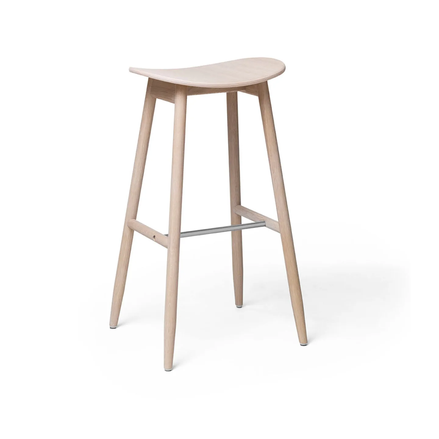 Massproductions - Icha Bar Stool - H 650, Natural Beech, Utan klädsel - Barstolar - Chris Martin