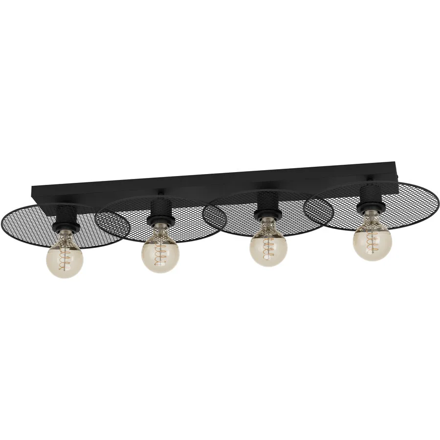 Eglo Deckenlampe Ikeston Schwarz Stahl 33 cm 12 cm