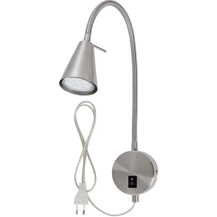 Wandlampe Conico Silber Metall 8 cm 45 cm - LED - Lichtfarbe: Warmweiss - LED Energiesparlampen