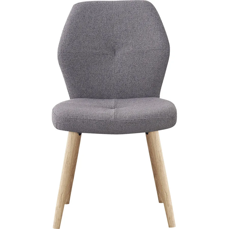 Stuhl Oslos grau Polyester/Eiche