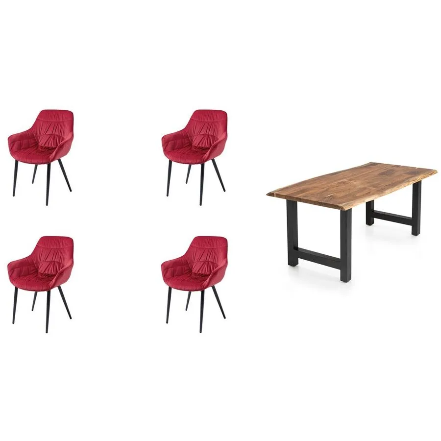 Essgruppe Eats natur Akazie/Samt B 160 T 85 cm 4