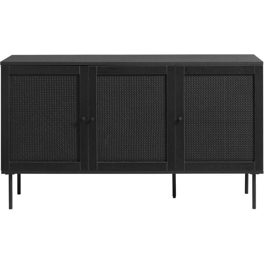 Sideboard Perri schwarz MDF, Melaminfolie B 140 H 40 cm