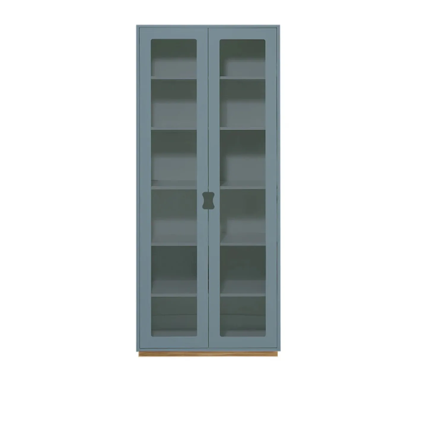 Asplund - Snow Cabinet F D42 Glass Doors - Nordic Blue, Ek Sockel - Skåp och vitrinskåp - Thomas Sandell & Jonas Bohlin - Blå - Trä