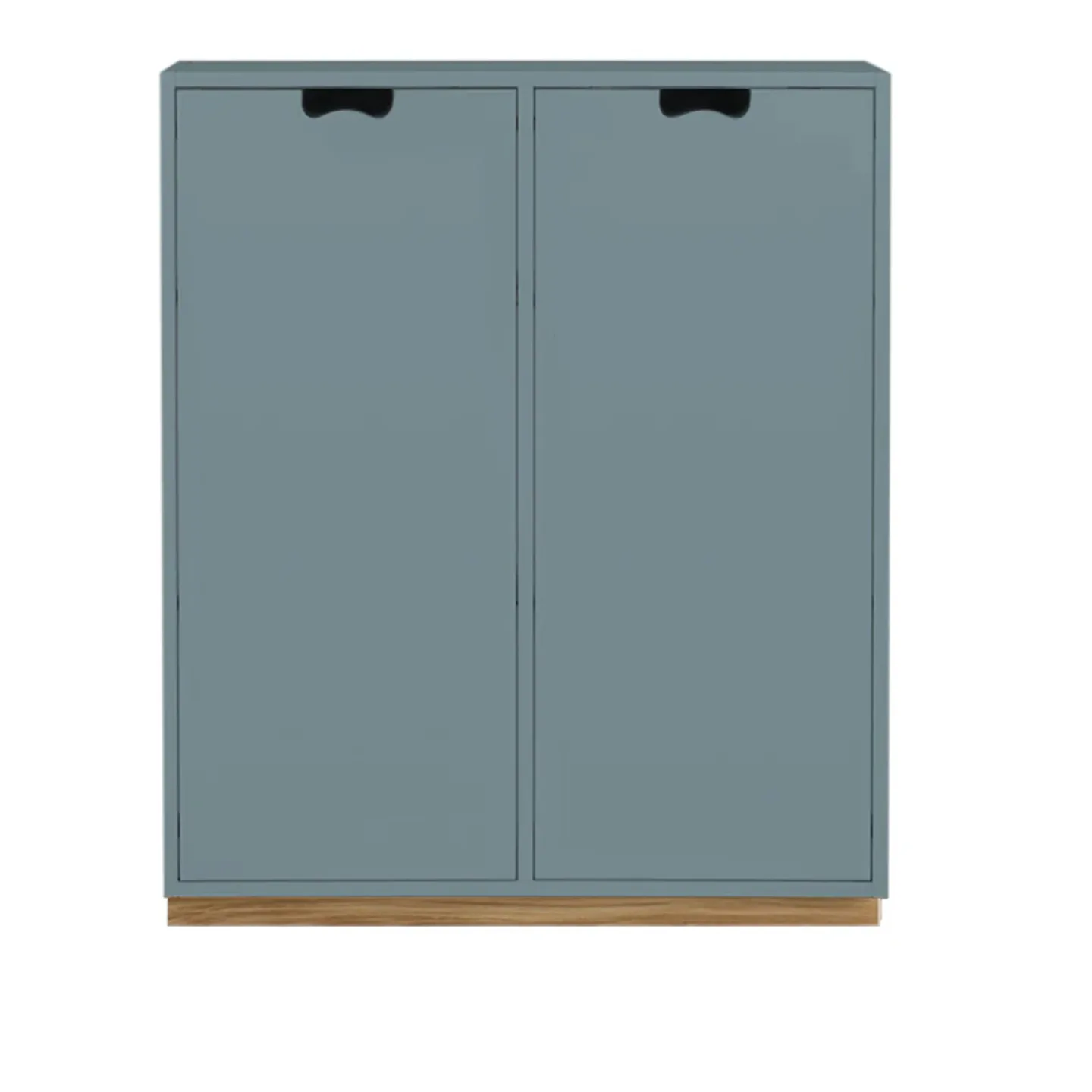 Asplund - Snow Cabinet E D30 Covered Doors - Nordic Blue, Ek Sockel - Skåp och vitrinskåp - Thomas Sandell & Jonas Bohlin - Blå - Trä