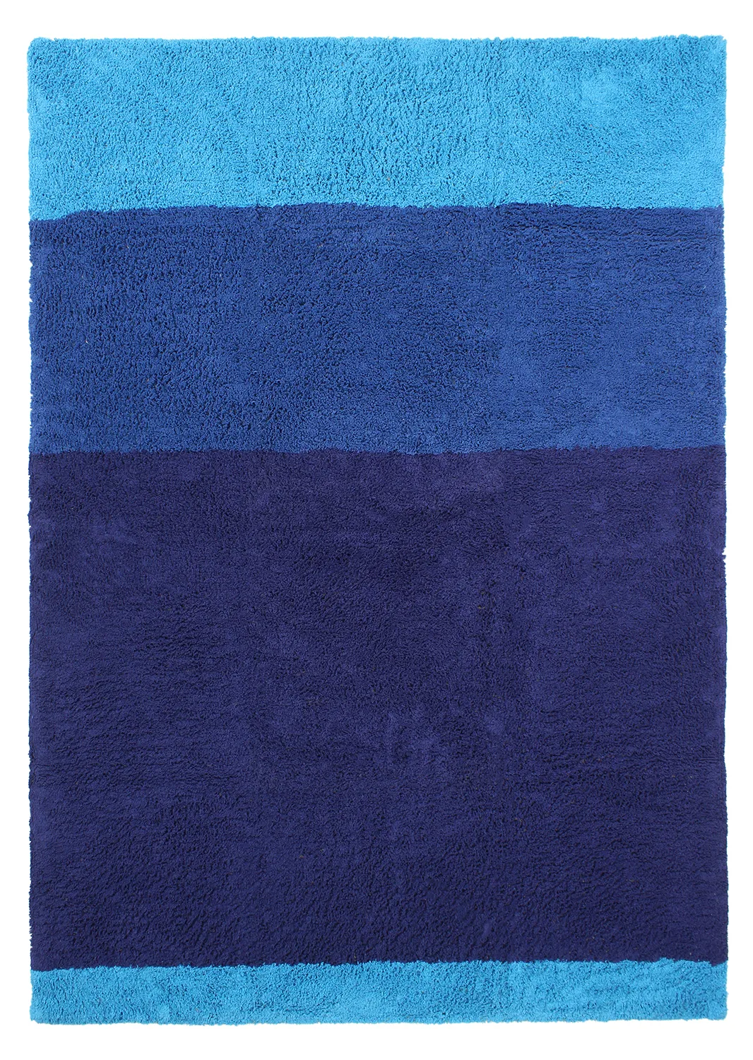 Ryetepper - Taro Natural Cotton Shaggy (blå) (Størrelse: 200 x 290 cm)