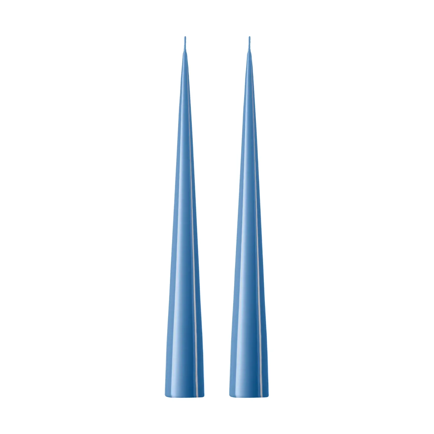 ester & erik ester & erik Kegelkerze 37cm 2er Pack lackiert Moon blue 37