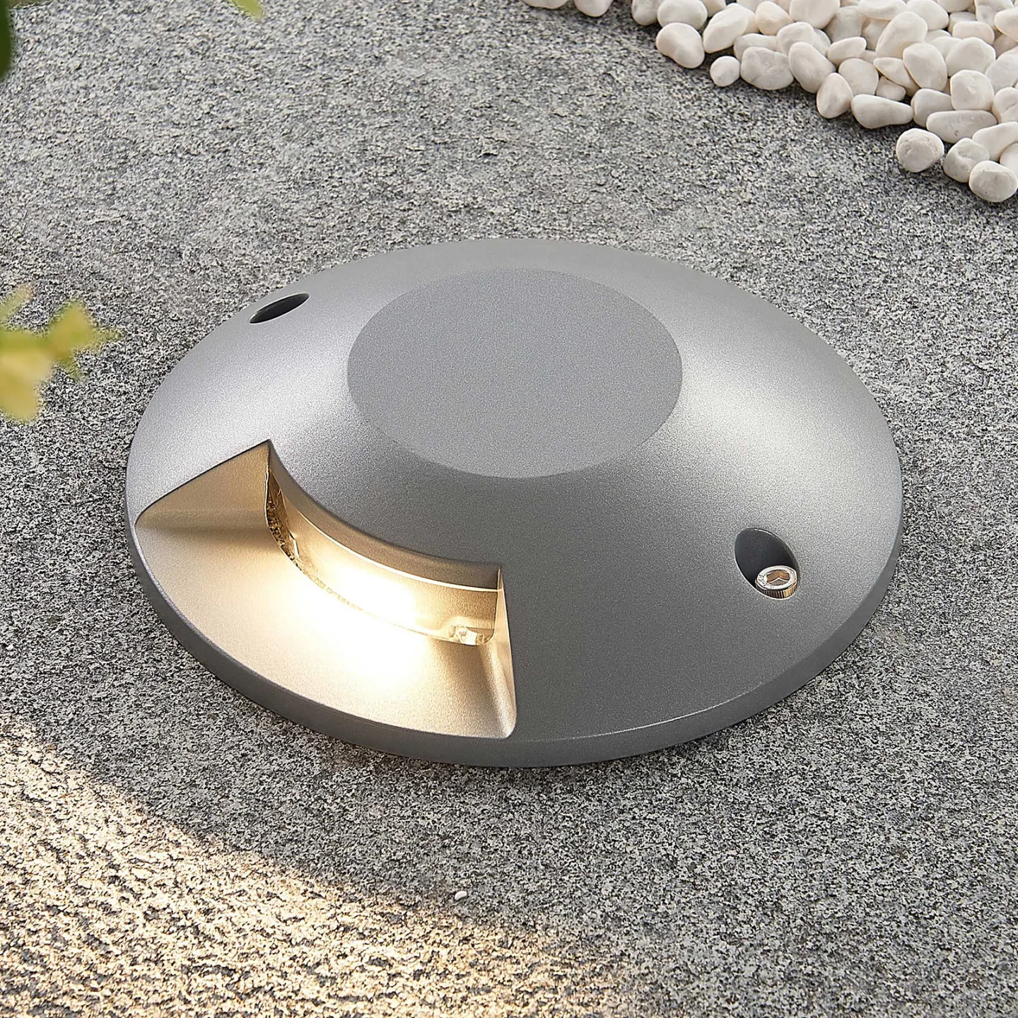 Jeffrey gulv-spotlight med LED sølv - Lucande - Moderne - Metall