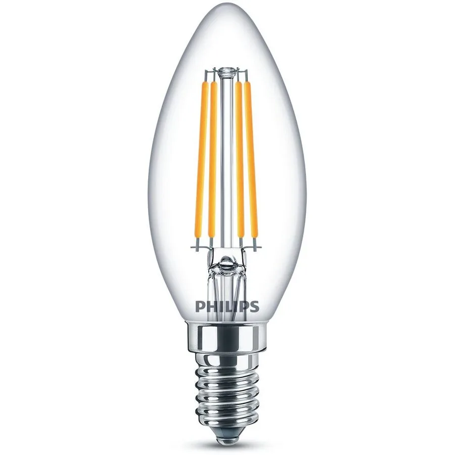 Leuchtmittel Philips Glas E14 6.5 W - Farbe: Transparent - LED - Lichtfarbe: Extra warmweiss - LED Leuchtmittel