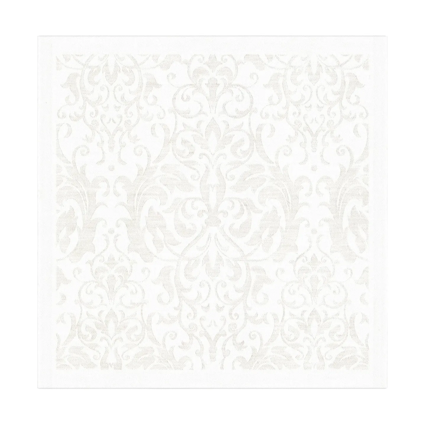 Ekelund Linneväveri Medaljong Serviette 35x35 cm Weiß