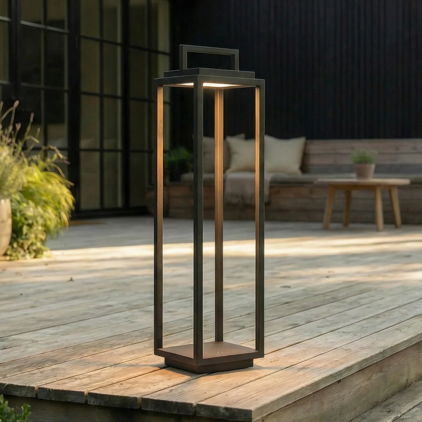 Elaja Portable Außenleuchte Black - Lucande - Terrasse - Modern - Metall - Laterne