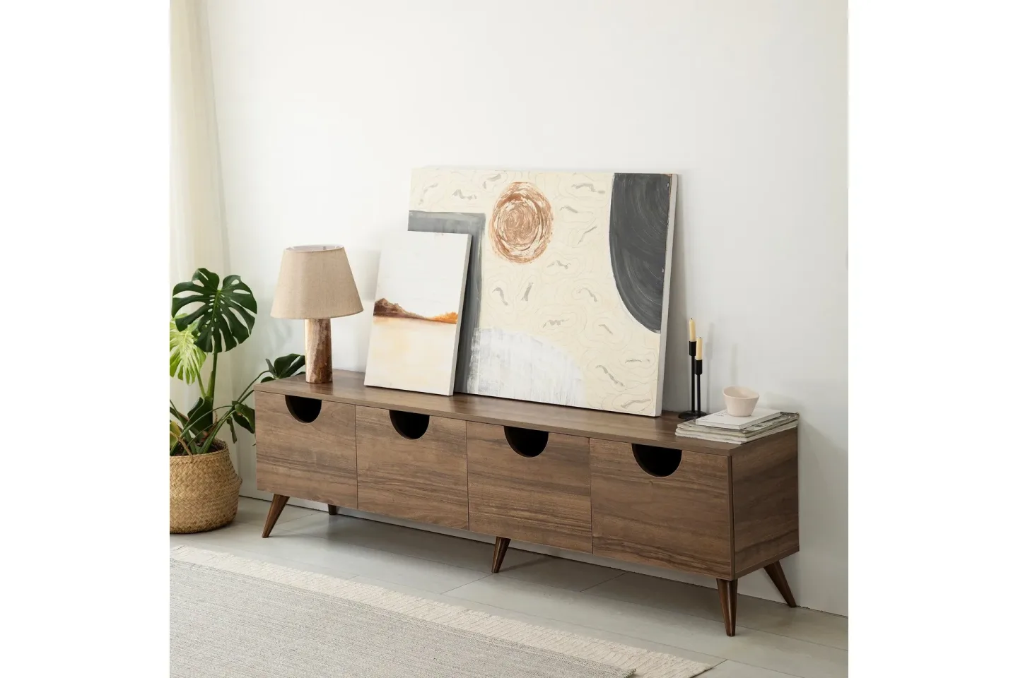 Khalidur Tv-bänk 180 cm - Valnöt