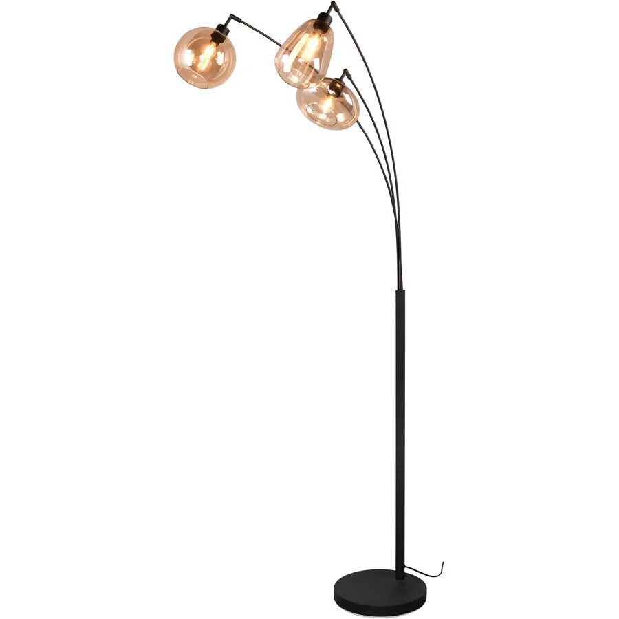 Stehlampe Animul Schwarz Metall 71.5 cm 200 cm - Farbe: Schwarz matt