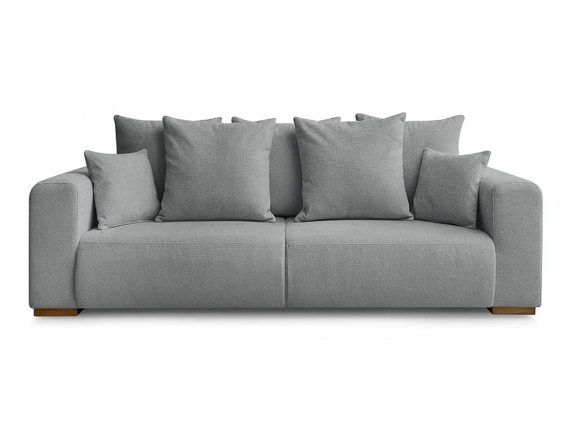 3er Sofa BOBOCHIC SIDONIE Stoff chiniert dunkelgrau