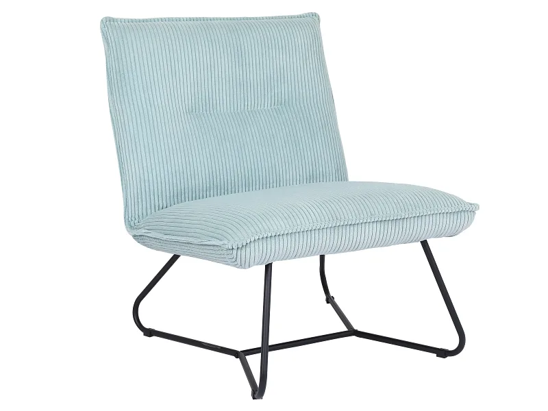 Sessel MILA Cord-Stoff blau