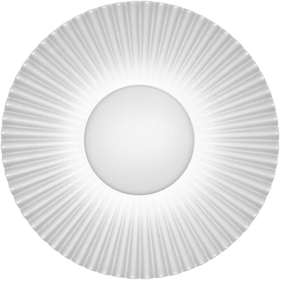 Wandlampe Shelly Weiss Metall 16 cm - LED - Lichtfarbe: Extra warmweiss - LED Energiesparlampen